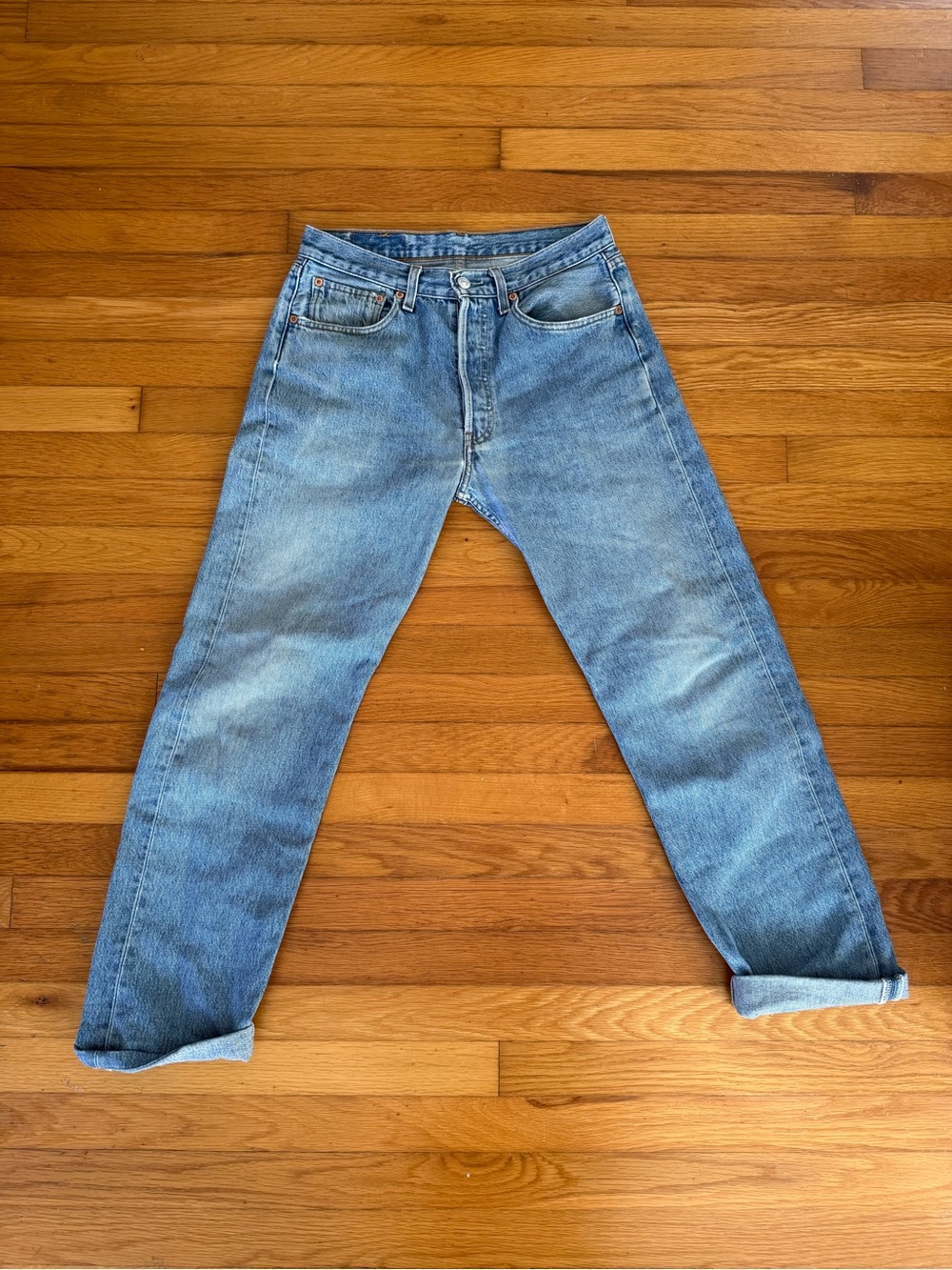 Vintage Levi's 501 Light Blue Straight Jeans